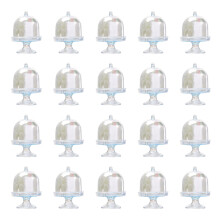 Présentoirs transparents pour mini-cupcakes, cloches en plastique transparent, 50 pièces, réutilisables, pour cadeaux de mariage, décorations