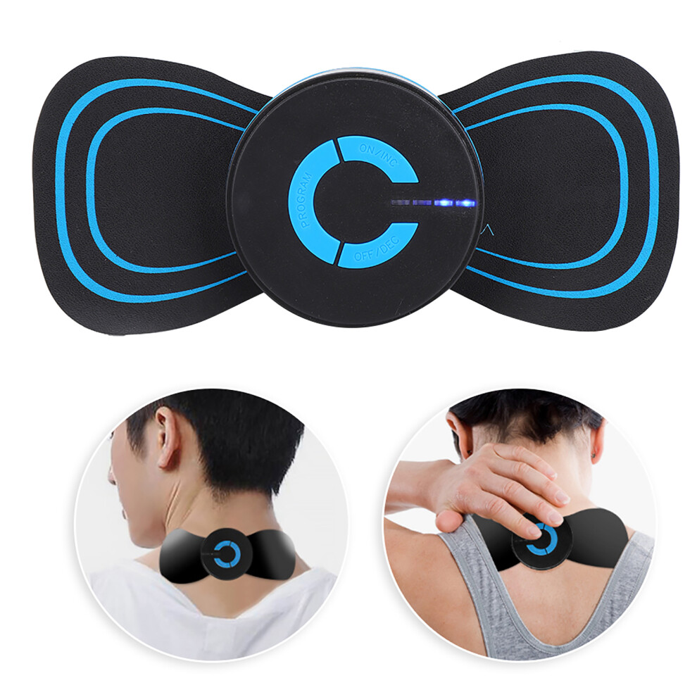 Portable EMS Neck and Cervical Massager Pads with 6 Modes Pain Relief