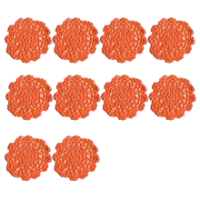 Furniture Protection Mat, Hand Crochet Doilies With Tensile Property And Good Water Absorbency, 10 Pcs White Vintage Round Lace For Wide Application A