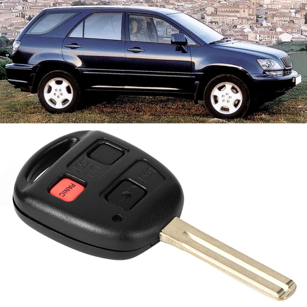 3-Button Abs Car Remote Key Fob Fit For Rx300 1999-2003 Black 4971362543428