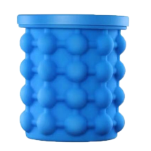 Máquina de gelo em formato de cubo, balde de silicone com tampas bem vedadas, design compacto, portátil, livre de BPA, produz cubos de gelo