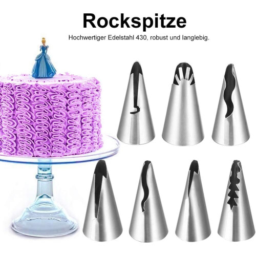 Gift Choice Ρωσικές συμβουλές ζαχαροπλαστικής, κιτ διακόσμησης κέικ με ακροφύσια από 2