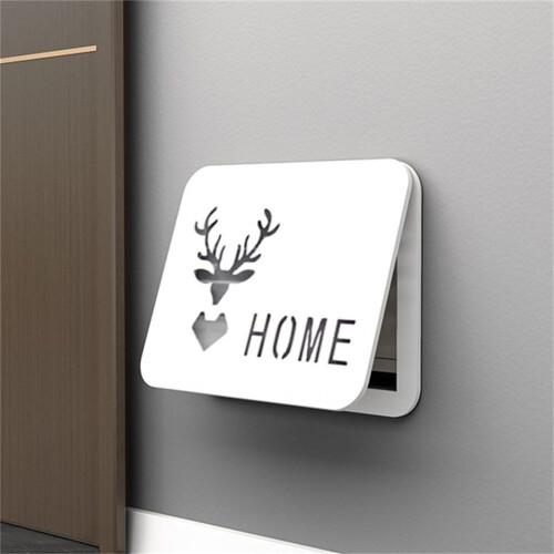 Artful Wall Mount Fuse Box Cover Multifunctional Storage with Elegant Flip Open Feature (E)