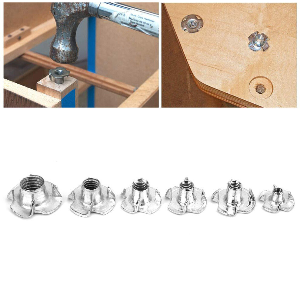 Durable Tee Nut Set 120Pcs Carbon Steel Galvanized for Furniture Parts AU-image-OPC-PN2S266-NEW