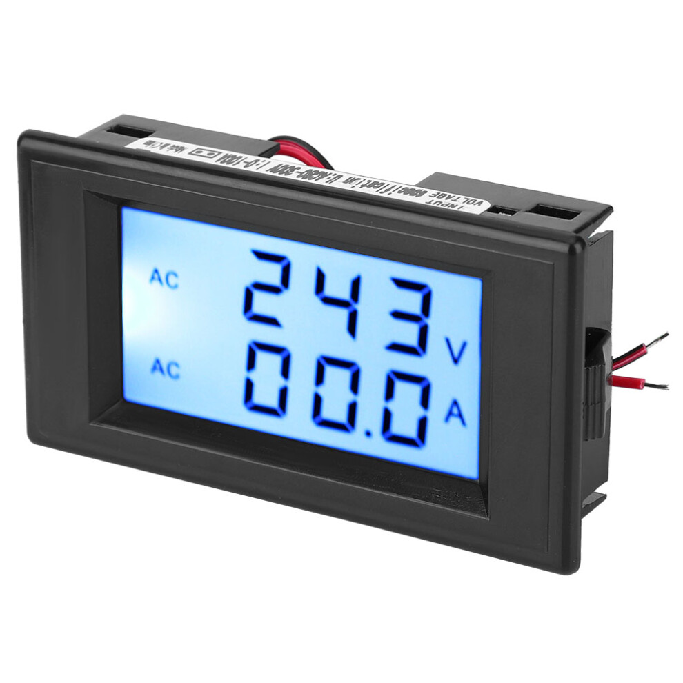 D69-2042 Lcd Voltmeter Ammeter Ac80-300V Ac0-50/100A Precision & Black 4091362546165