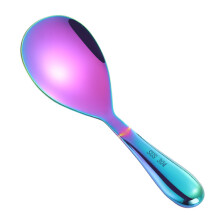Vielseitig einsetzbarer Reislöffel aus Edelstahl, langlebiges Material, rostfrei, leicht zu reinigendes Küchenutensil (1 Stück)
