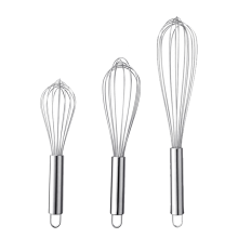 Flexibles Schneebesen-Set aus Edelstahl, rostbeständig und langlebig für die Küche, ideal zum Mixen, Schlagen, Backen und Rühren, leicht und