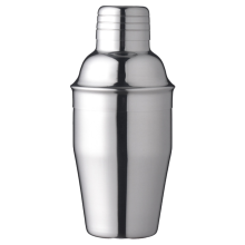 Glascocktailshaker, vakuumisoleret rustfrit stål, 14 oz shaker med trykte cocktailopskrifter for nem rengøring og opvaskemaskinesikker brug.
