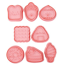 Niedlicher Tier-Keksstempel für DIY-Backen, Keksstempel-Set mit 3D-Prägedesign, wiederverwendbare Fondantformen, Hawaii-Strandparty-Zubehör