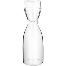 Caraffa adatta al microonde, vetro Star Glass di alta qualità italiana, senza BPA, manico ergonomico, resistente e pratica.