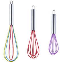 Vielseitiges Küchenwerkzeug, Silikon-Schneebesen-Set, antihaftbeschichteter Drahtschneebesen zum Schlagen, Pürieren, Kochen, Rühren und Schlagen,
