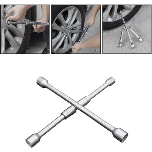 Efficient Tire Lug Nut Wrench with 4 Way Design, Suitable for Various Vehicle Types 1