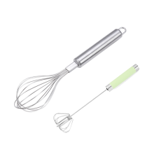 Müheloses Mischen: Schneebesen aus Edelstahl zum Verquirlen von Eiern und Soßen, ergonomisches Design für optimale Balance und Kontrolle, 2er-Set