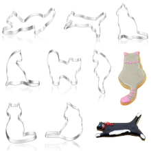 Kreatives Backzubehör, einzigartiges Katzen-Ausstechformen-Set aus Edelstahl, perfekt für lustige und sichere Partys