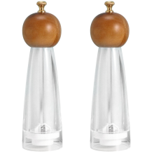 Manuelle, transparente Pfeffermühle, elegantes Design, Keramikmahlwerk für verschiedene Gewürze, verstellbarer Keramikkern sorgt für Frische und