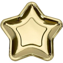 Glamoureuze papieren borden in stervorm voor uw speciale gelegenheid, pentagram servies dat elk feest naar een hoger niveau tilt, dik en stevig,