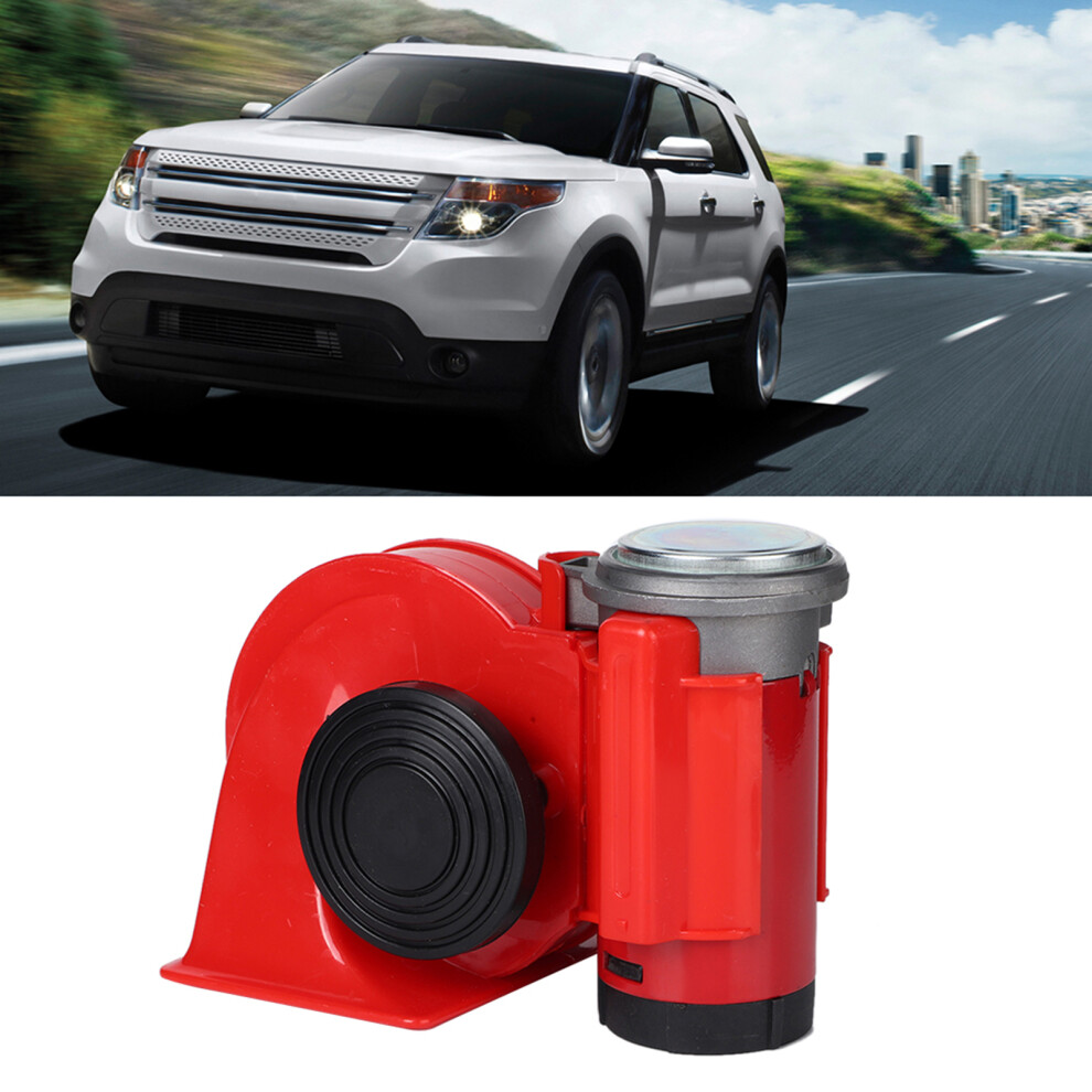 12V 120Db Vehicle Air Horn Compact Snail Trumpet For Cars & Bikes Loud Alarm Red/Black 3071362548506