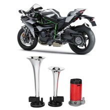 12V 120dB Dual Trumpet Air Horn Steel Universal for Motorcycle