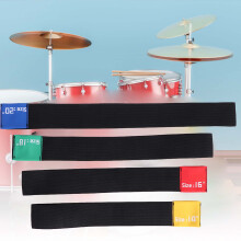 Dampener Belts for Drums: 4-Piece Cymbal Silencer Set 14'' to 20''