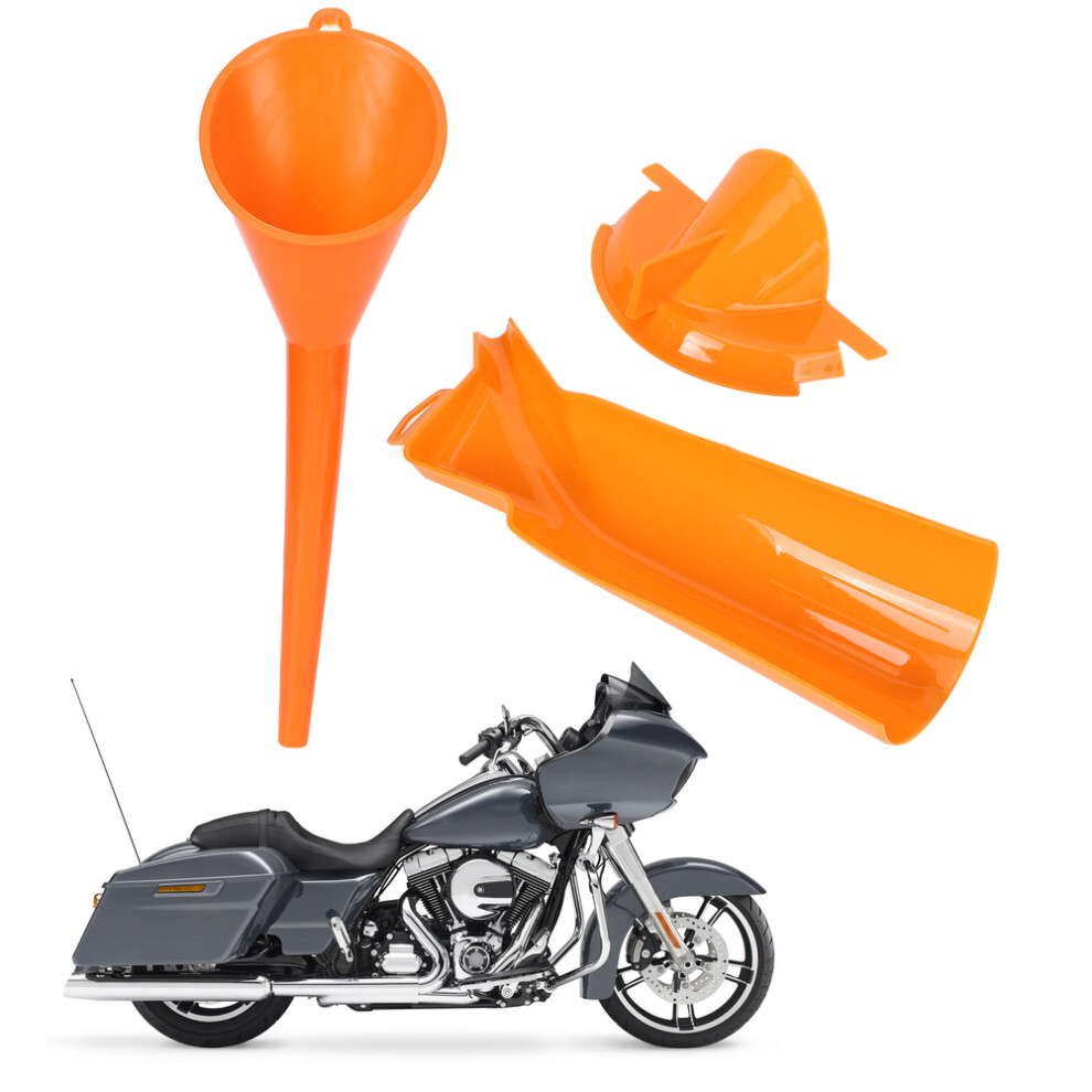 Drip-Free Motorcycle Oil Funnel Kit - Essential Accessory Orange 8461362548609