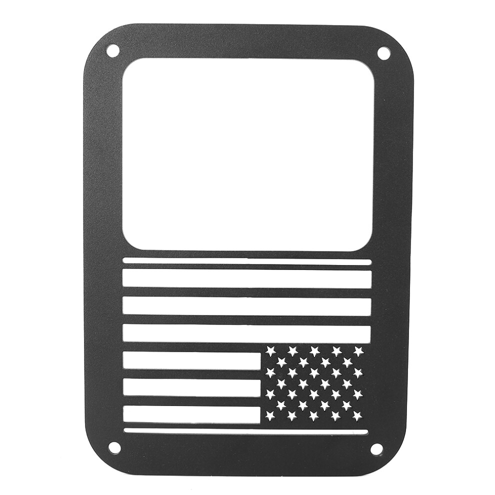 Taillight Cover Guard Protector For Wrangler Jk 2007-2018 National Flag Style 8731362549419