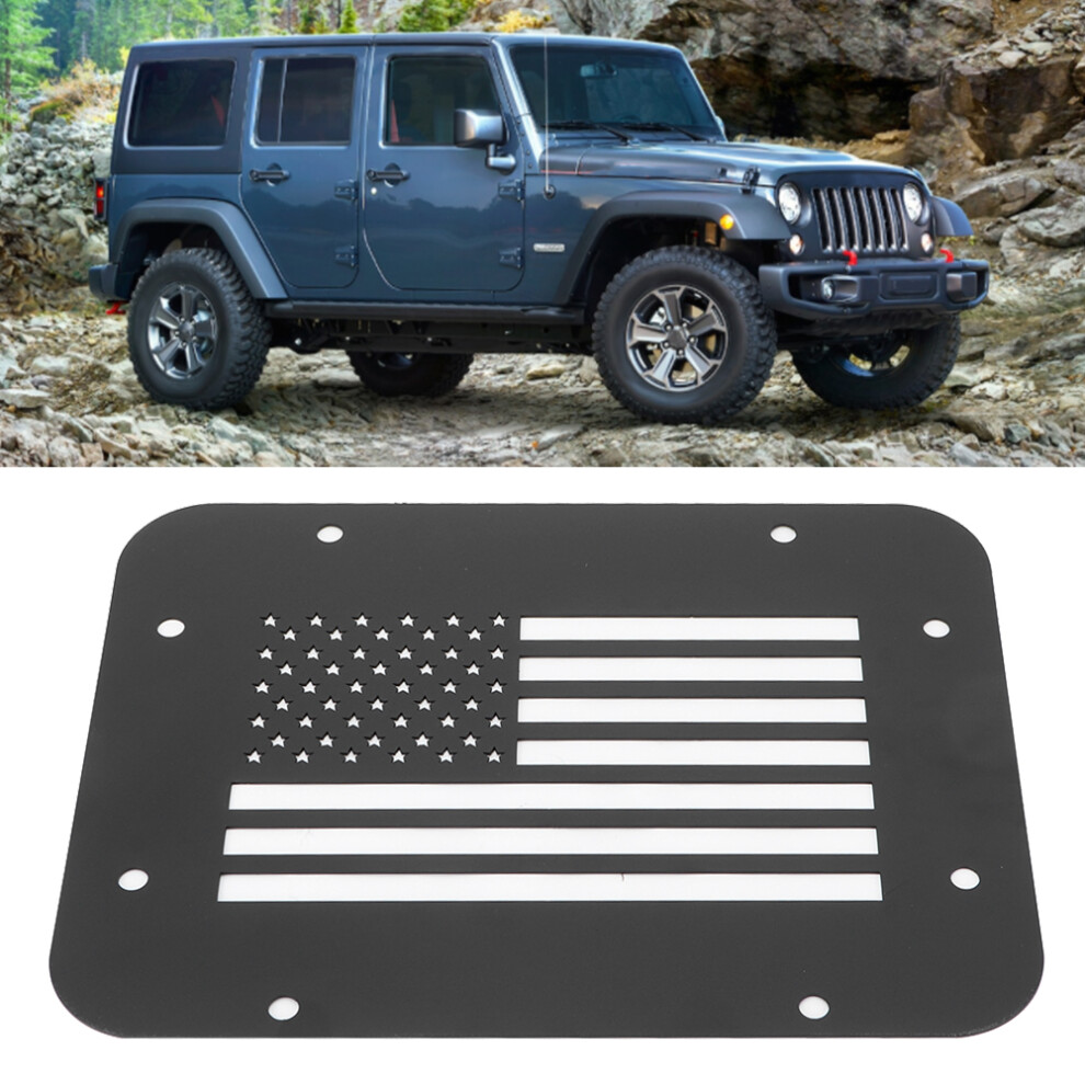 Metal Tailgate Vent Plate Cover For Jeep Wrangler Jk 07-18 Black 6941362549179