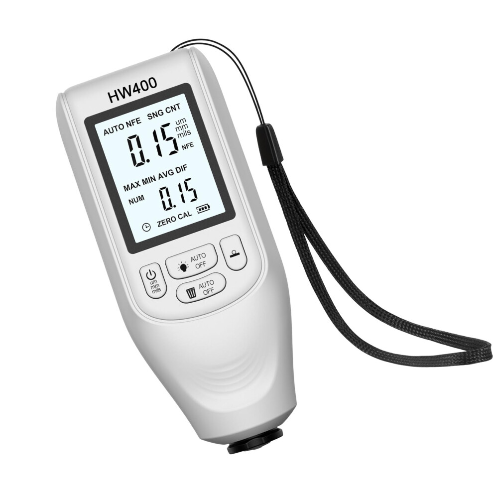 Professional Thickness Gauges Car Fe Nfe Paint Coating 0-2000Î¼M Meter Unit Conversion Dry Film Thickness Meter White 9105992164257