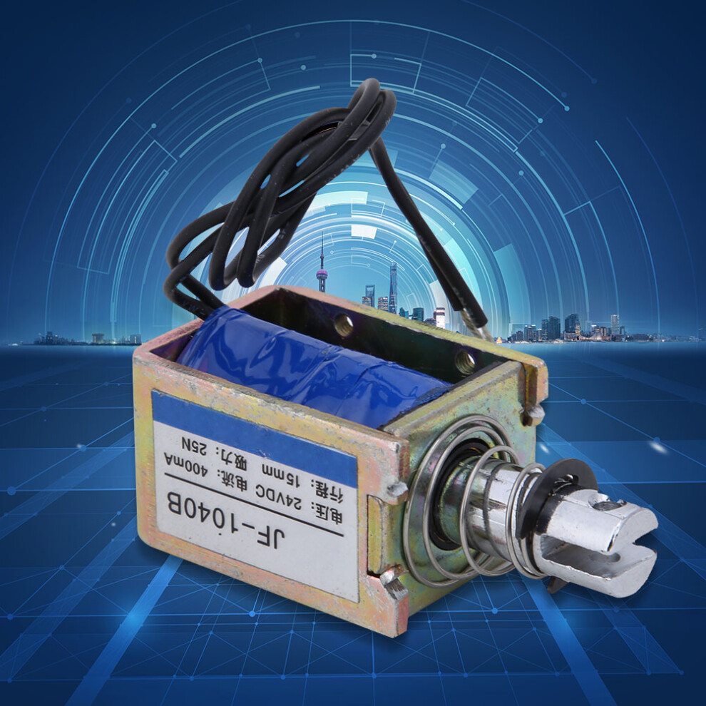 Jf-1040B 25N 24V Dc Solenoid Electromagnet 15Mm Stroke Easy Install 8191362551612