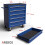 AREBOS AREBOS 5-Drawer Tool Cabinet Garage Tool Chest with Wheels Workshop Tool Storage Lockable Blue 9
