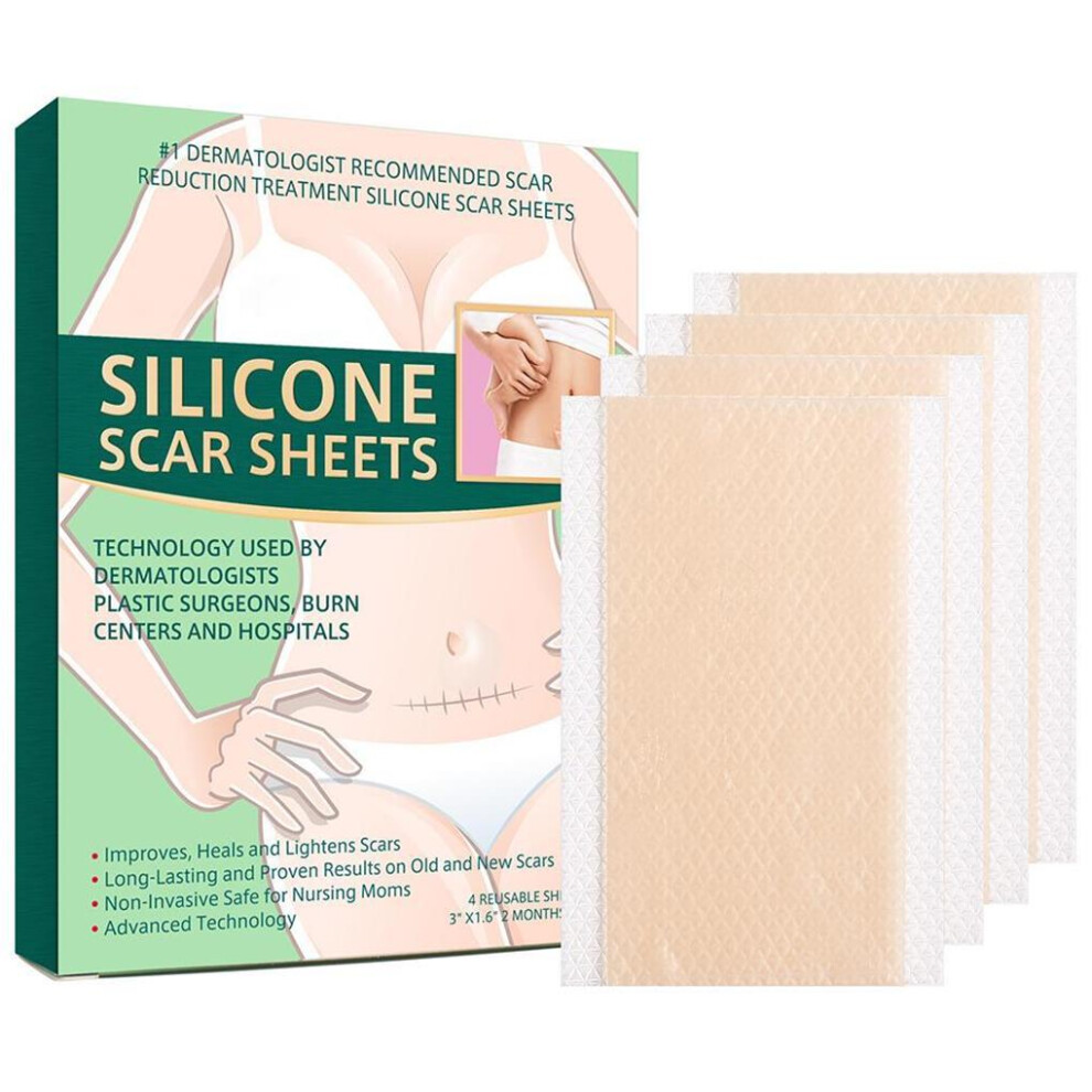 4Pcs Scar Removal Sheets Remove Repair Tape Reusable Therapy Patch