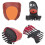 Quick Release 6 Arrows Archery Quiver Leather EVA Rubber Red Orange Sizes Available 9