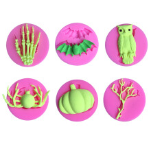 Múnlaí Fondant Draíochta Oíche Shamhna, Múnla Milseán Seacláide Silicone, Cigireacht FDA rite, Silicone Neamhghreamaitheach Solúbtha, Foirfe