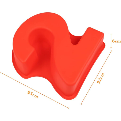 DIY Baking Companion, Ταψί για κέικ με αριθμούς 20X25cm, Σιλικόνη τροφίμων, Αντικολλητικά 2