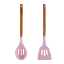 Schneebesen aus Edelstahldrähten und Silikon, ergonomischer Holzgriff für hitzebeständiges Kochen
