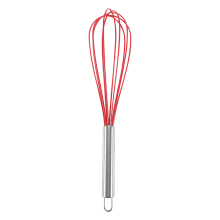 Ergonomischer Silikon-Schneebesen, kratzfestes und hitzebeständiges Rührwerkzeug aus Edelstahl, vielseitiges Küchenutensil zur einfachen Reinigung