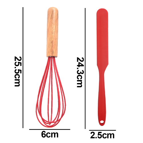 Σκεύη κουζίνας, χειροκίνητο μίξερ αυγών Comfort Grip με αντικολλητική λαβή, ξύλινη 1