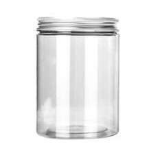 Borcan multifuncțional din plastic cu închidere filetată, corp transparent pentru vizualizarea ușoară a conținutului, construcție durabilă cu