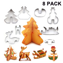 Weihnachtsplätzchen-Ausstechformen-Set, langlebiger Edelstahl, nicht aufgehender Teig, für knusprige, klare Ränder an Ihren Weihnachtsplätzchen