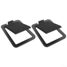 Metal Monitor Speaker Stands - 1 Pair, Hollowed Bases for Surround Sound & Bookshelf Speakers