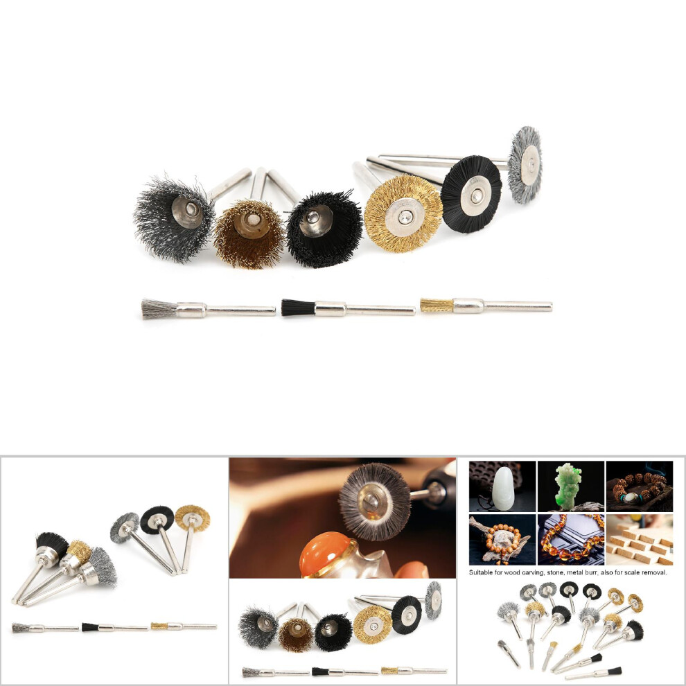 Professional 18Pcs Aluminum Wire Cup Brush Set For Grinders And Rotary Tools 9431362554350