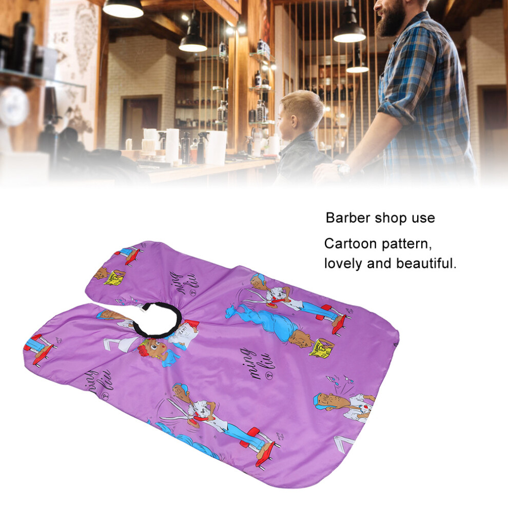 Unisex Purple/Gray Children Hairdressing Apron Home Barber Shop Nylon Gown