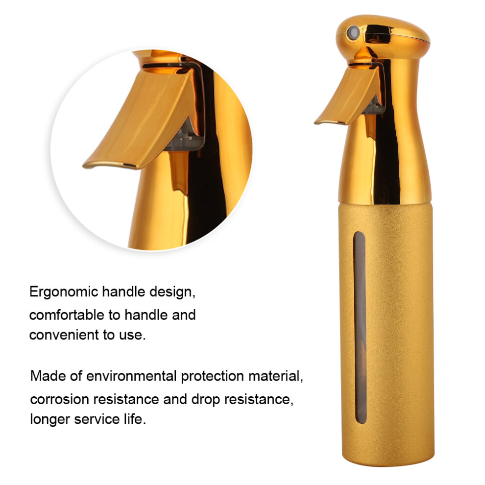 Unisex Gold 250Ml Hairdressing Spray Bottle Fine Mist Styler Salon & Barber Tool