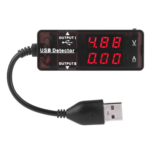 YB26VA Dual Display USB Volt Amp Meter, 0-3A/10A, 120mm LED 1
