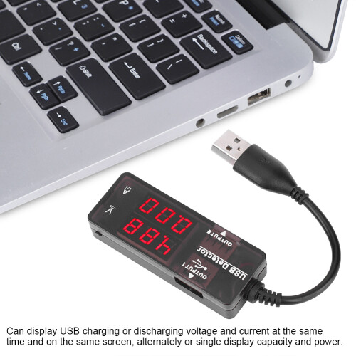 YB26VA Dual Display USB Volt Amp Meter, 0-3A/10A, 120mm LED 2