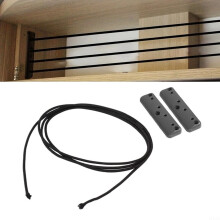 ABS Cabinet Cargo Net Fence With Rope,For RV Camper Trailer Storage, Anti-Fall Wall Rack Organizer, Space-Saving Car Luggage Holder(gray)