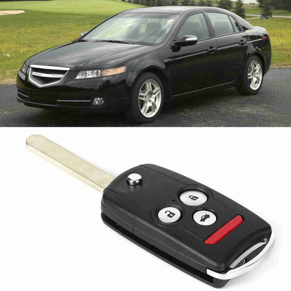 3+1 Button Car Remote Key For Acura Tl 2007-2008, 313.8Hz Black 7891362557898