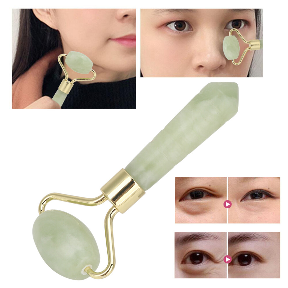 Jade Roller Face Massager, Skin Tightening, Lifting, 8.5x4cm