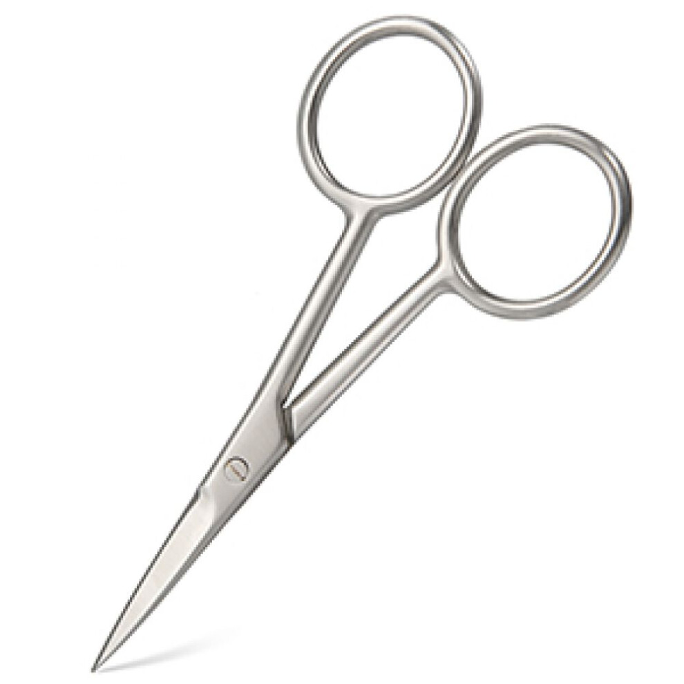 Surgical Grade Stainless Steel, Straight Slim Blade Precision Scissors, Sterile For Professional Grooming, Eyebrow And Facial Hair Trimming, Includes