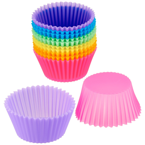 Genanvendelig silikone muffinform, non-stick silikone cupcake bageforme, stilfuldt og elegant design til søde sager, Morandi-farve, ideel til 1