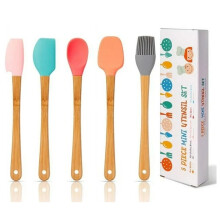 Spatula Cistine Silicone Saincheaptha, Uirlis Chócaireachta Greim Chompordach le Méid Dlúth, Uirlis Bácála Sábháilte Miasniteoir le Silicone